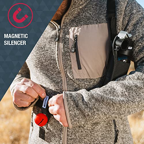 Bear Bell with Magnetic Silencer for Hiking & Camping - Red