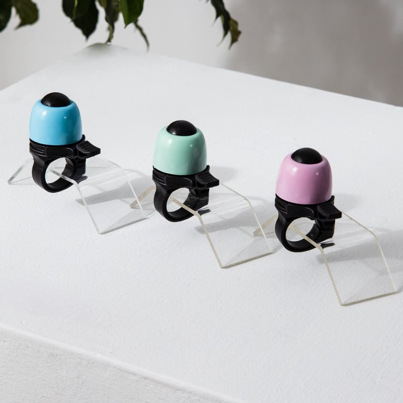 N+1 Macaron Brass Bike Bell - Classic Bicycle Bell with Double Sound Ringer for Kid Bikes, Road Bikes, Mountain Bikes (Spring Green)