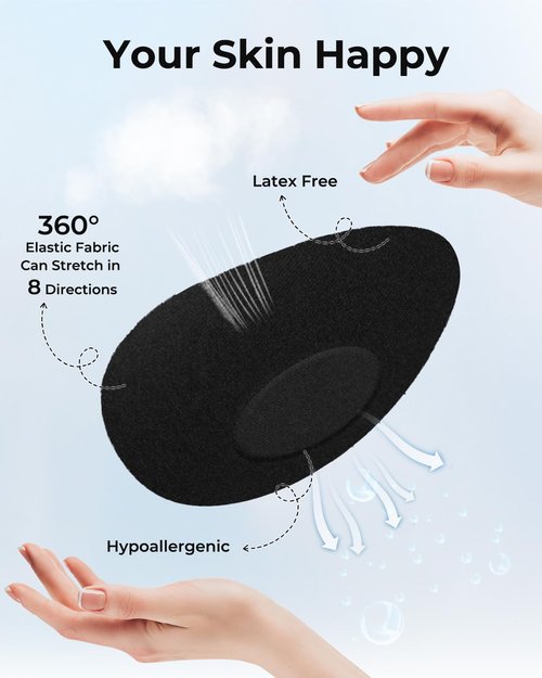 Libre 3 Sensor Covers Waterproof- 20pcs Sensor Covers for Libre 3， Adhesive Patches for CGM，Backing with Easy-Peel Tab for 10-14 Days Full Cover No Glue in Center (Black)