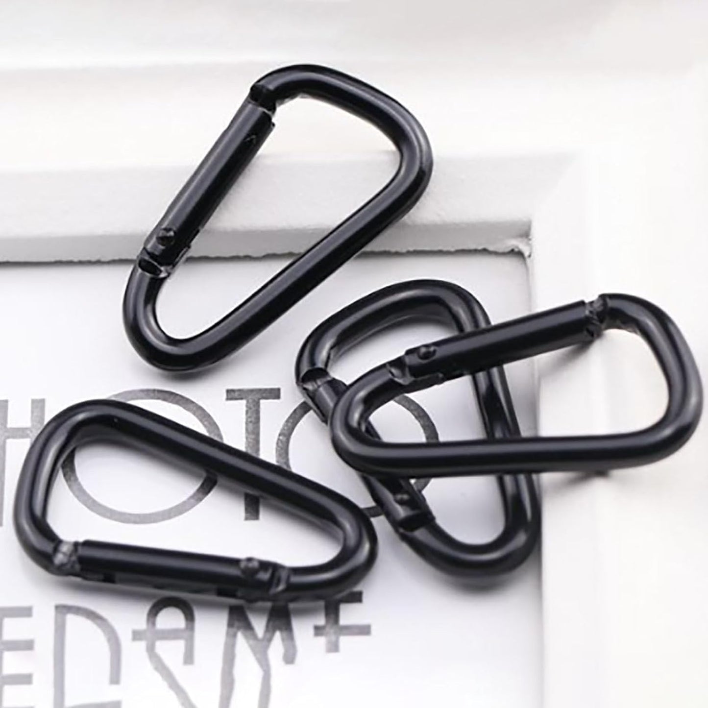 5PCS Aluminum Alloy Carabiner Clips, Locking Spring Clips for Outdoor Camping Hiking Keychains | Heavy Duty D-Ring Hooks