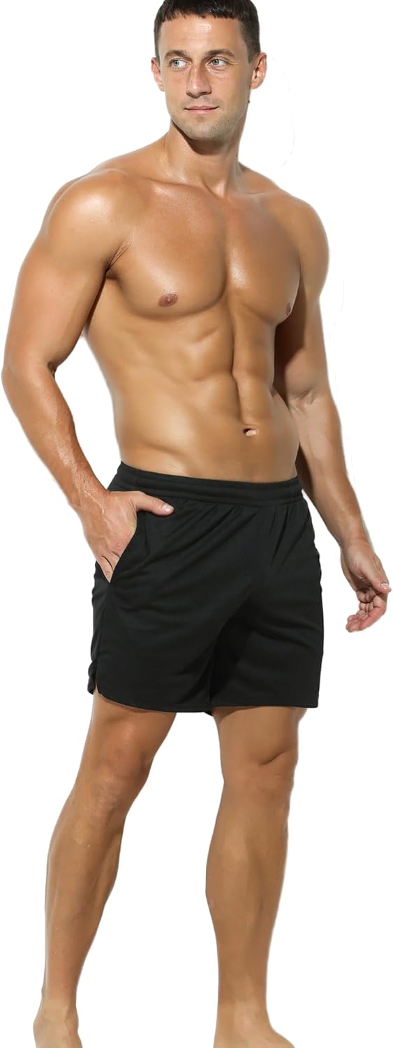 Skiennix Men's Running Shorts - Lightweight Athletic Gym Shorts with Pocket | 7-Inch Soft Fit