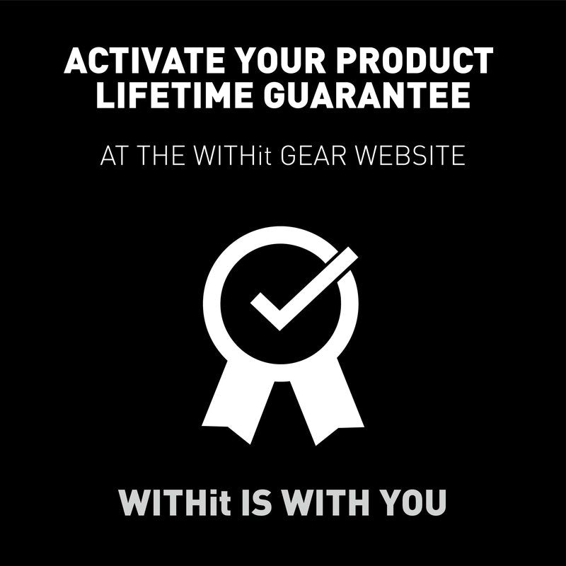 WITHit Designer Silicone Replacement Band for Fitbit Versa/Versa 2, Black/Gray Sport - Secure, Adjustable Stainless Steel Buckle Closure, Fitbit Watch Band Replacement, Fits Most Wrists