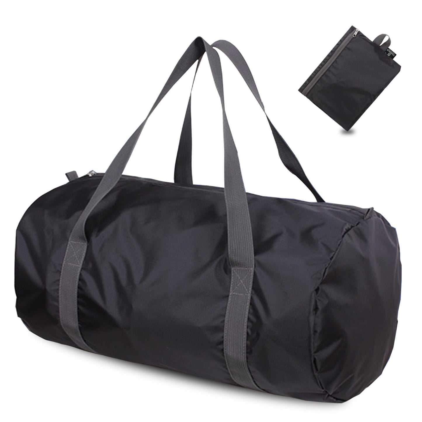 Travel Bag Foldable,Portable Lightweight Gym Bag,Sports Duffel Bags for Women&Men - for Camp, Fitness, and Short tours, shopping (Black, L)