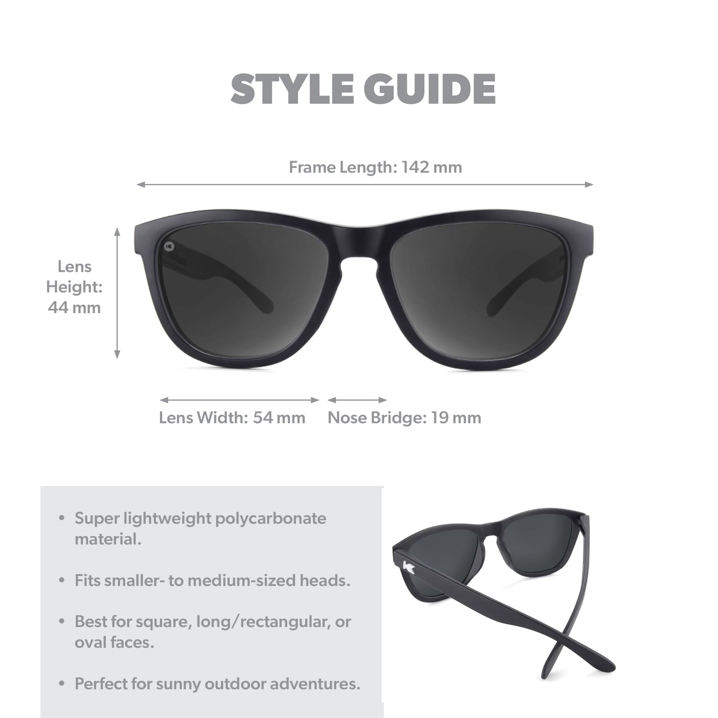 Knockaround Square Polarized Sunglasses for Men & Women - UV400 Protection