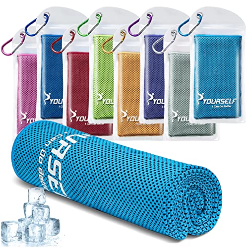 Cooling Towel for Neck - Instant Relief Ice Towel 40" x 12" - Blue