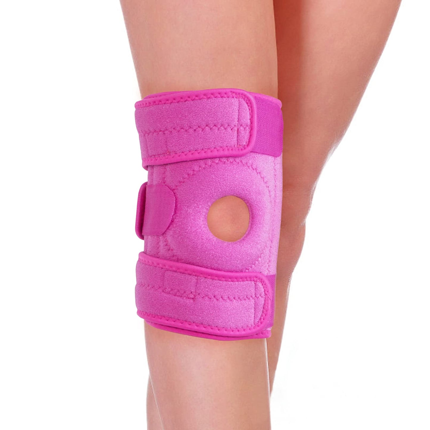Luwint Kids Youth Neoprene Knee Brace, Open Patella Stabilizer with Adjustable Straps Knee Pads Support for Arthritis, ACL, Relieves Pain, Basketball, Sports, 1 Piece
