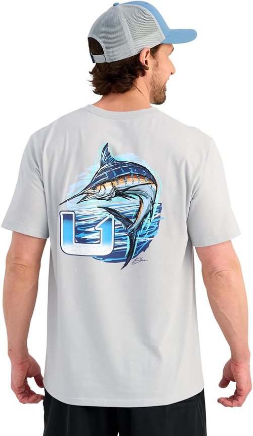 HUK Men's Performance Fishing T-Shirt - KC Scott Short Sleeve Design for Comfort and Style