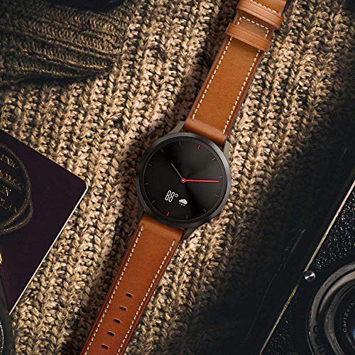 YEEJOK 22mm Milanese Leather Watch Band Compatible with Fossil Gen 6/5E 44mm, Carlyle, Julianna & More – Black + Brown