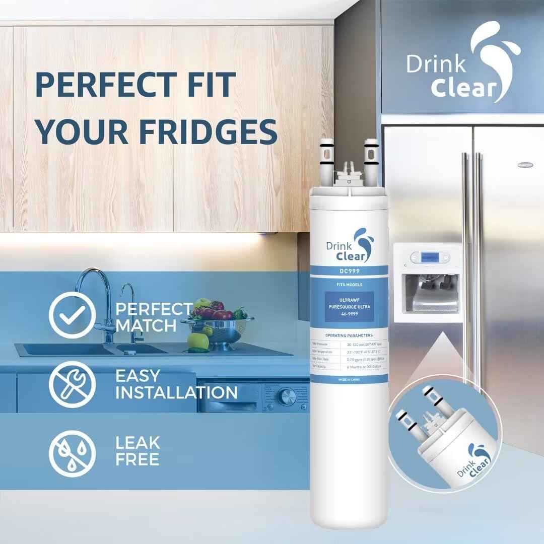 DRINKCLEAR Replacement for ULTRAWF, Pure Source Ultra, Kenmore 9999, 46-9999, Pack of 1, DC999