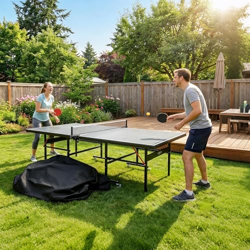 Shielderia Waterproof Ping Pong Table Cover 9x5 FT Heavy Duty Oxford UV Resistant