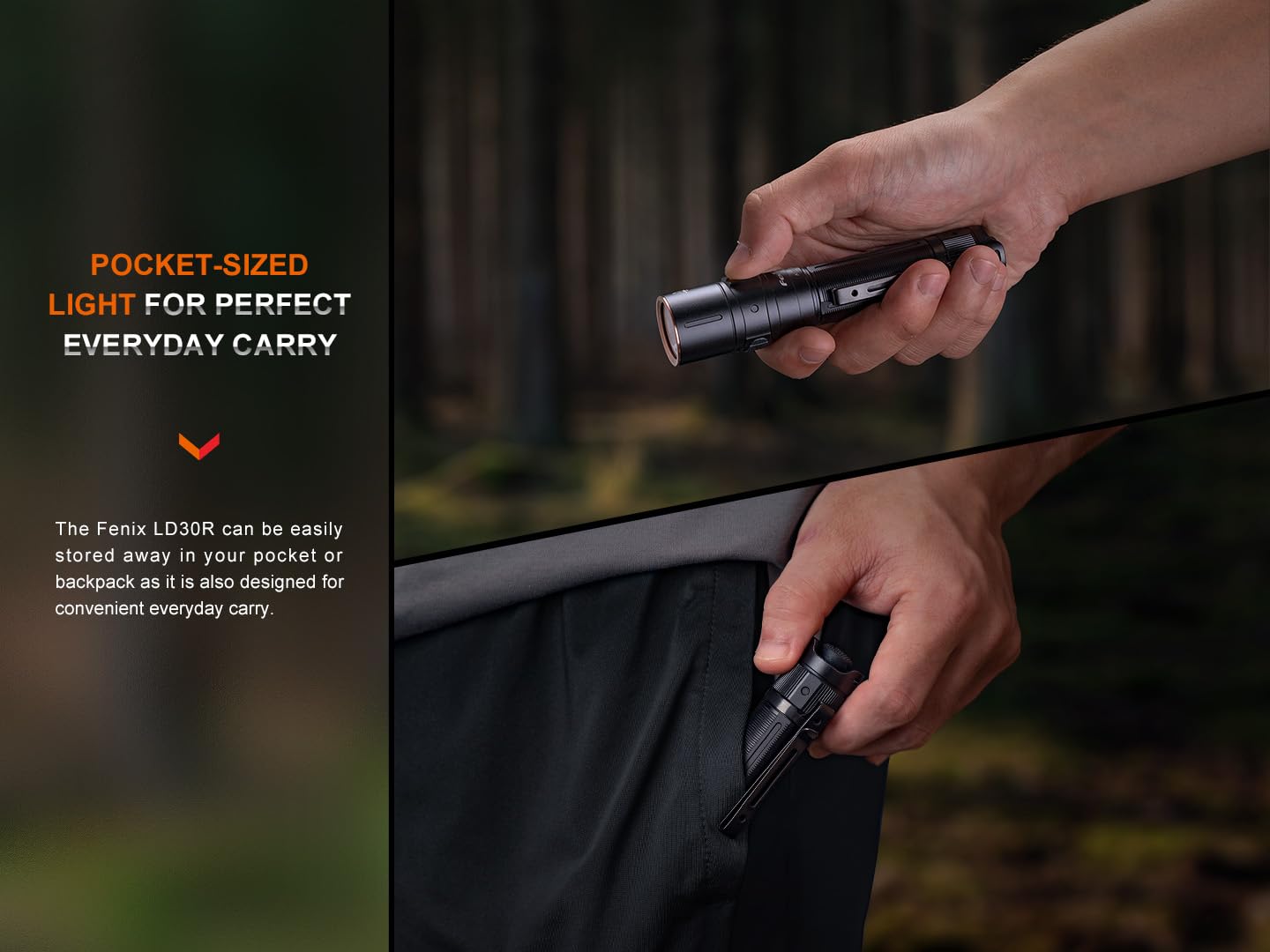 Fenix LD30R Rechargeable EDC Flashlight, 1700 Lumen