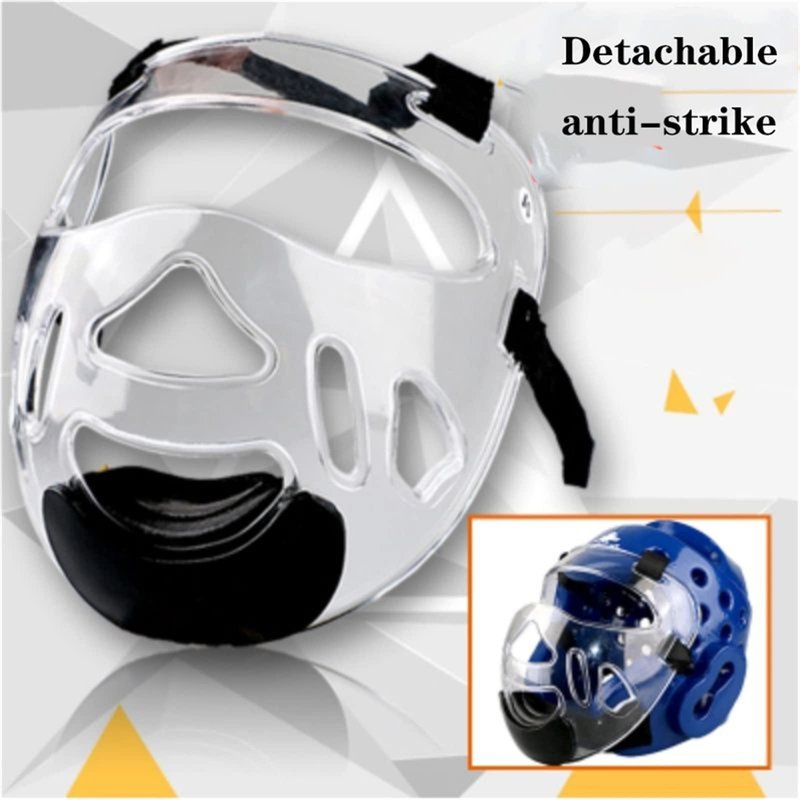 Clear Face Guard, Face Shield Portable Detachable Taekwondo Protection for Sports Karate Martial Arts Face Shield Nose Protector for Sports