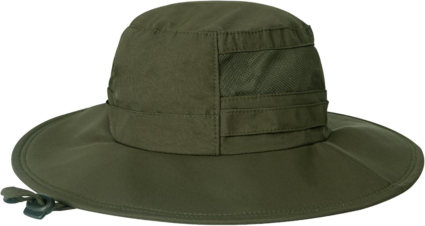 Skiennix UPF 50+ Sun Hat - Waterproof Wide Brim Fishing & Hiking Bucket Hat | Foldable Boonie for Outdoor Adventures