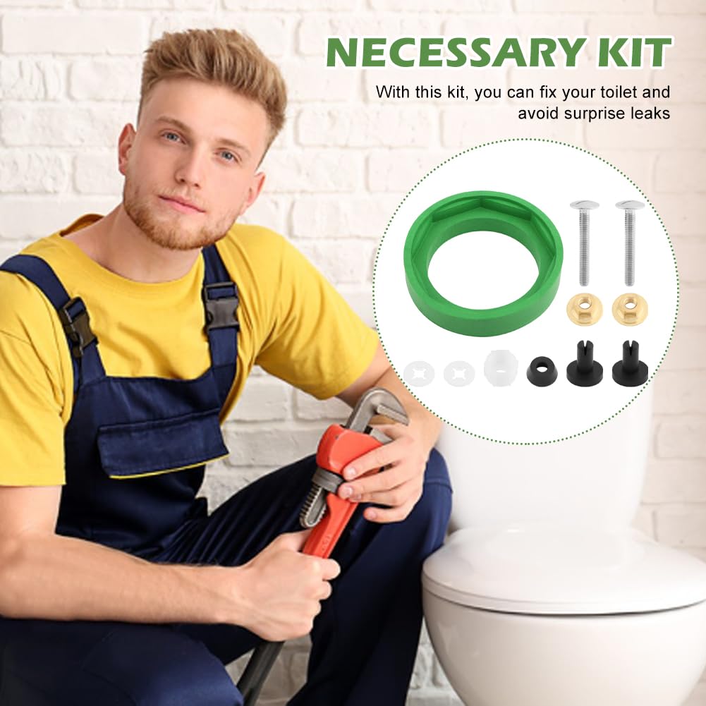 Toilet Tank to Bowl Gasket Kit for American Standards Toilet Part AS738756-0070A, 3 Inch Toilet Tank Replacement Kit, Includes Gasket, Bolts and Other Essential Parts