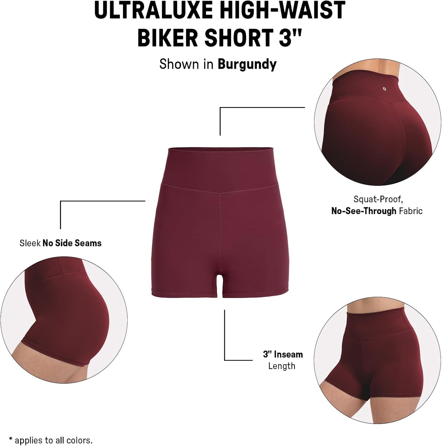 YITTY Active High Waist Biker Shorts - UltraLuxe Tummy Control, Squat Proof | 3''/6'' for Yoga & Workout