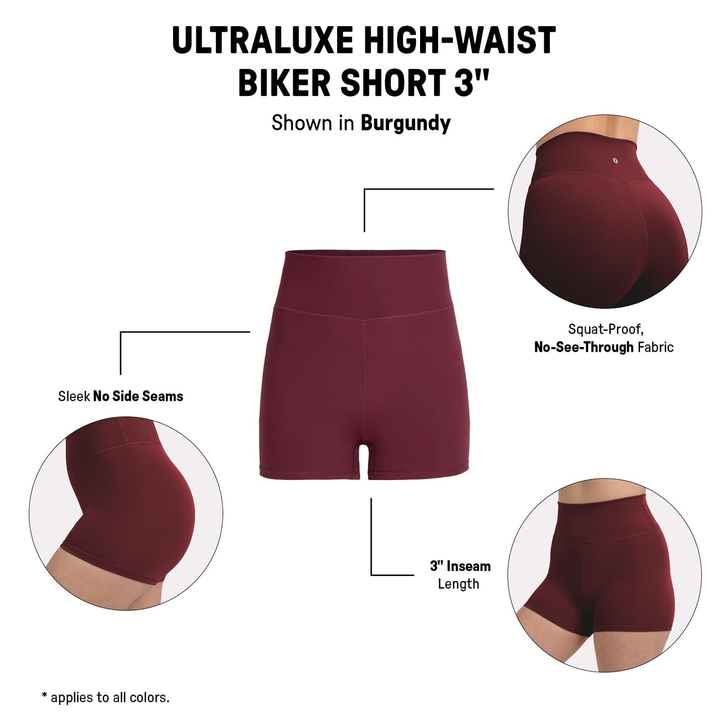 YITTY Active Women's UltraLuxe High Waist Biker Shorts – 3''/6'' Squat Proof, Tummy Control, Compression, Iconic Black, XL, 3"