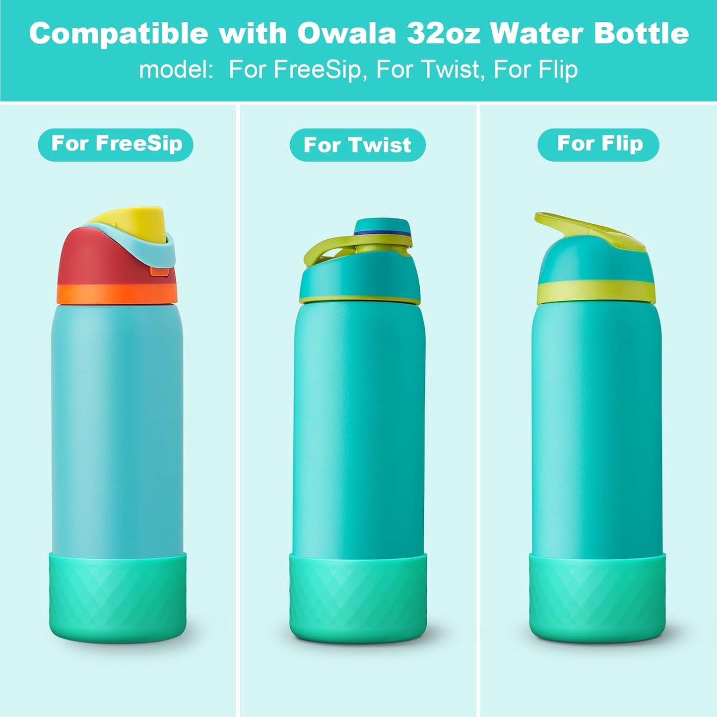 Owala Silicone Boot - Anti-Slip Protective Sleeve for 24 oz, 32 oz, 40 oz Stainless Steel Water Bottles