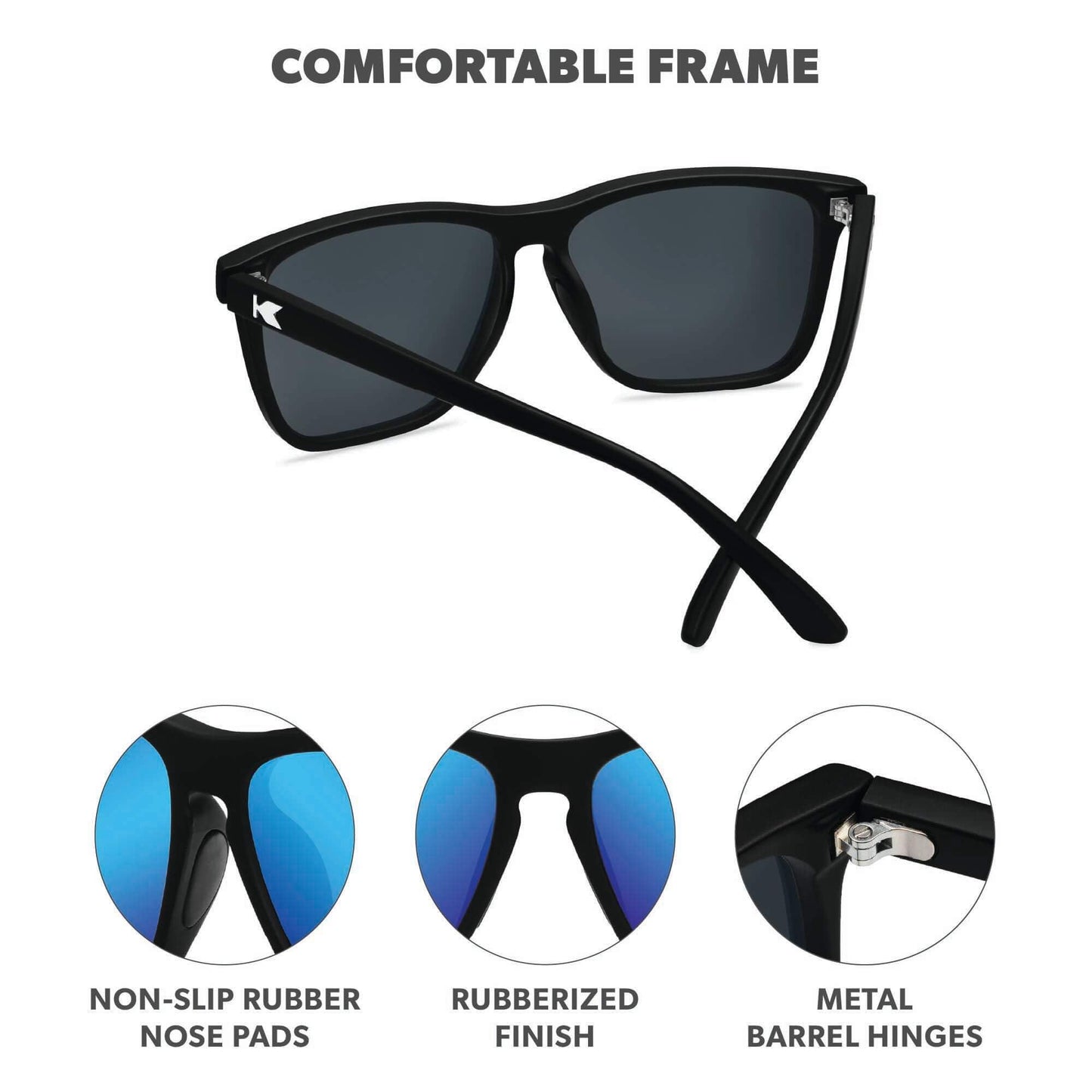 Knockaround Fast Lanes Sport Lightweight Sunglasses for Men & Women - UV400 Protection