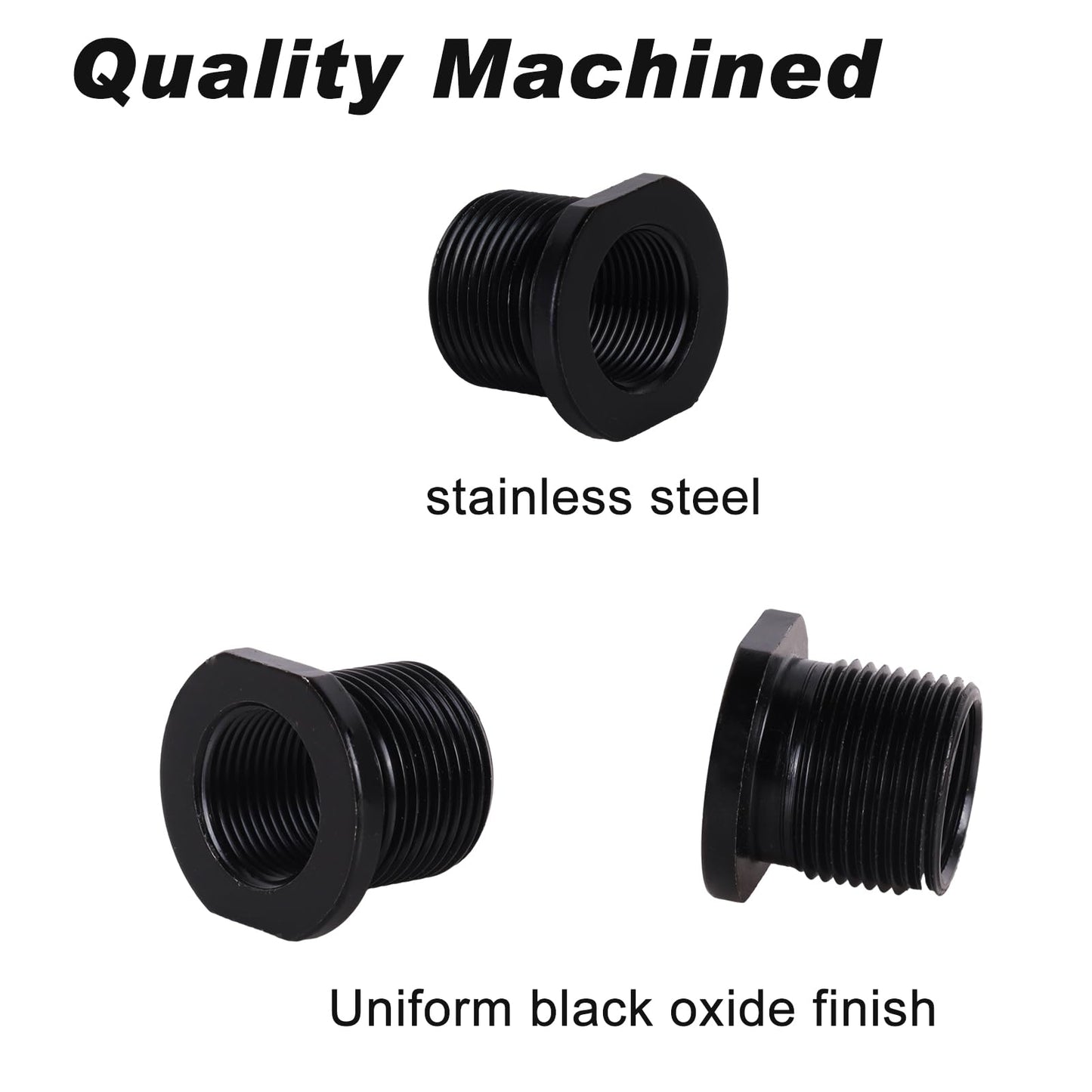 Thread Protector, 1/2 x 28 Convert to 5/8x24 with Crush Washer Steel (3pack)