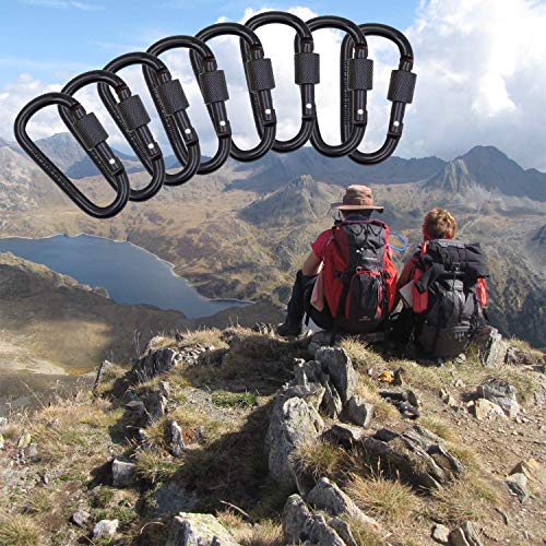 Locking Carabiner Clip, Vonpri 3 Inch D Ring Clips Spring Snap Key