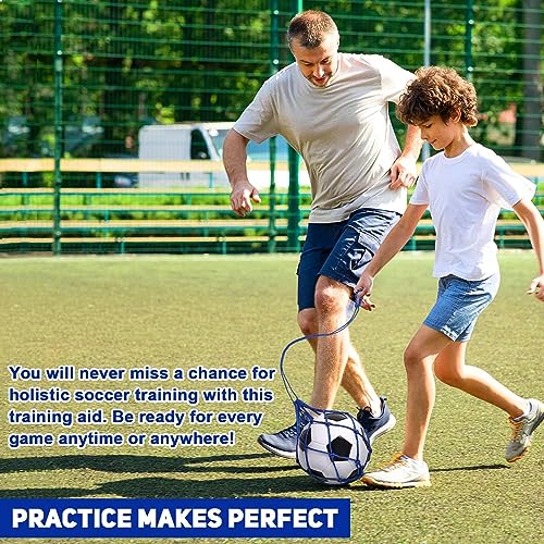 TOBWOLF Football Kick Trainer, Soccer Return Trainer Net Fits Ball