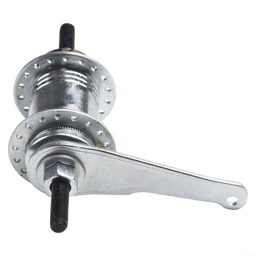Bicycle Coaster Brake Hub 36 Holes Single Speed Back Pedal Rear Hub With 18T Freewheel Sprocket For Fixed Gear Bike 120mm Silver