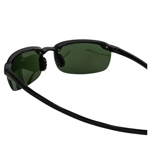 Islander Eyes Nevis Polarized Sunglasses for Men or Women Rimless Sports Wrap Black Temples w/Grey Lens
