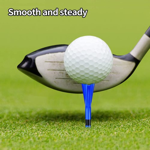 Plastic Tees 120 Pack,3-1/4 INCH Unbreakable Long Blue Tees with 20 Short Golf Tee Bulk,Low Friction and Resistance