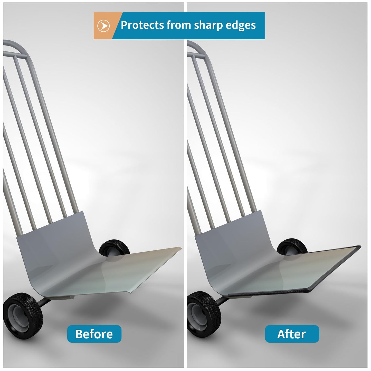 Sanbege Rubber Edge Trim Guard 32.8ft/10m, Adhesive Free Door Edge Protector, U Shape Edge Seal Strip with Embedded Metal Clips Fits 3/64" to 1/4" Thick Edges (Black)