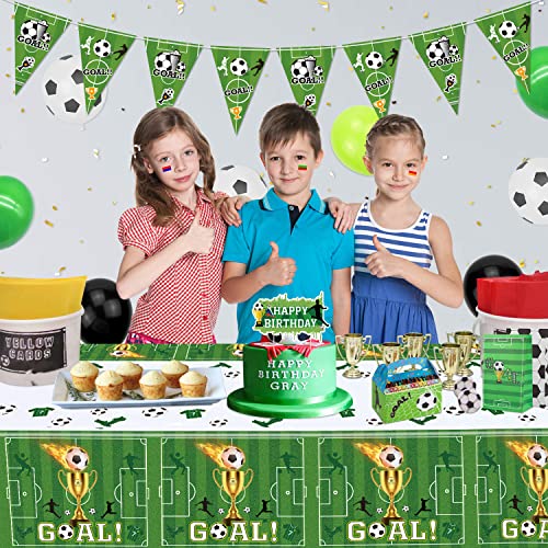 Soccer Party Tablecloths - 4 Pack Disposable Table Covers 51'' x 86''