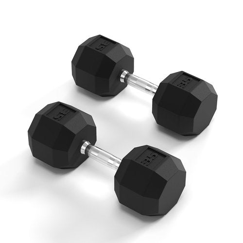 Rubber Coated Hex Dumbbell Weight Set, Multiple Sizes Exercise & Fitness Dumbbells,100 LB Set,110 LB Set,200 LB,350 LB,450 LB,550 LB, 35-50 LBS Pairs for Muscle Toning, Strength Building & Full Body Workout
