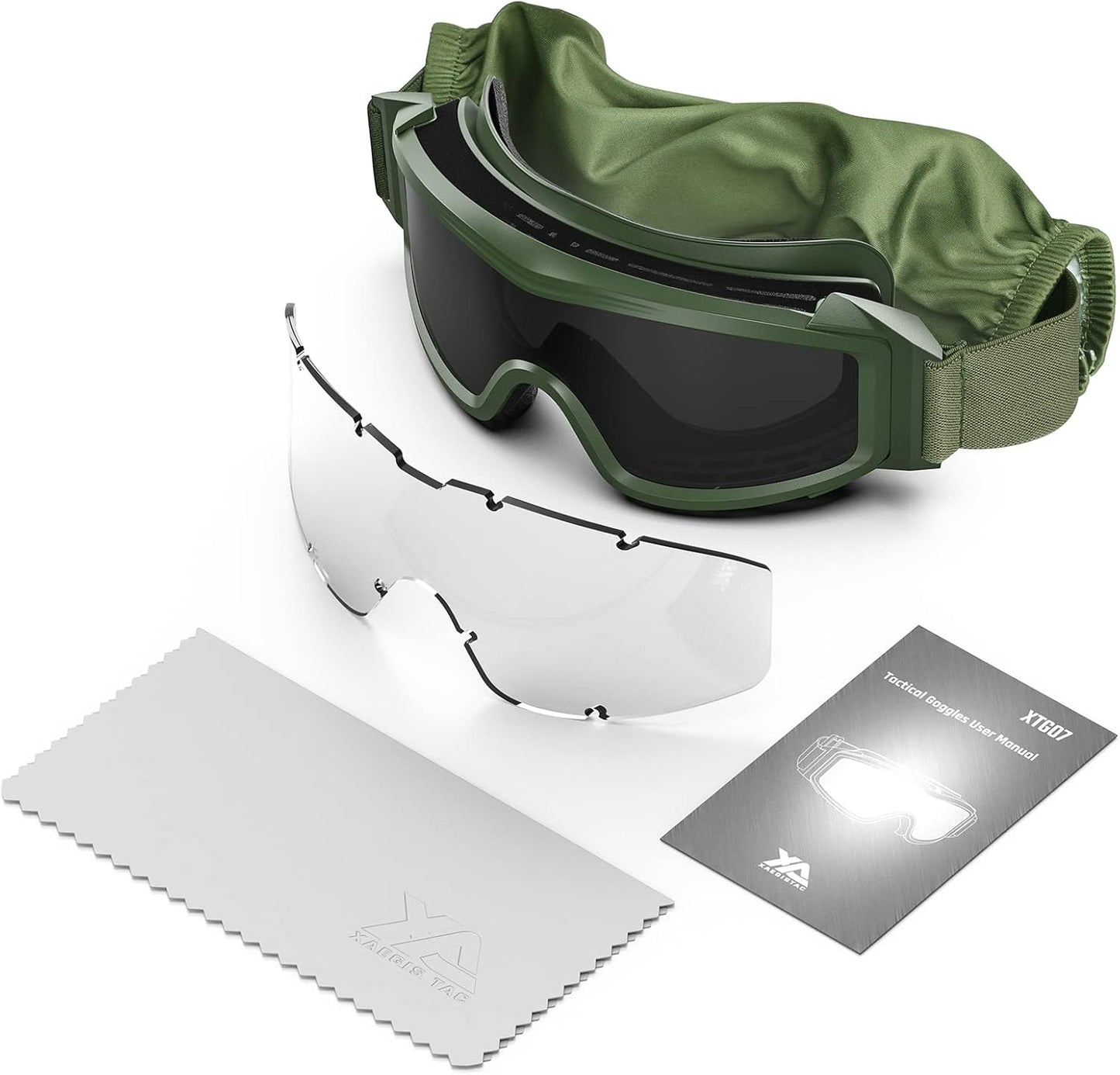 Xaegistac Tactical Airsoft Goggles - Anti-Fog Military Safety Glasses for Shooting & Hunting