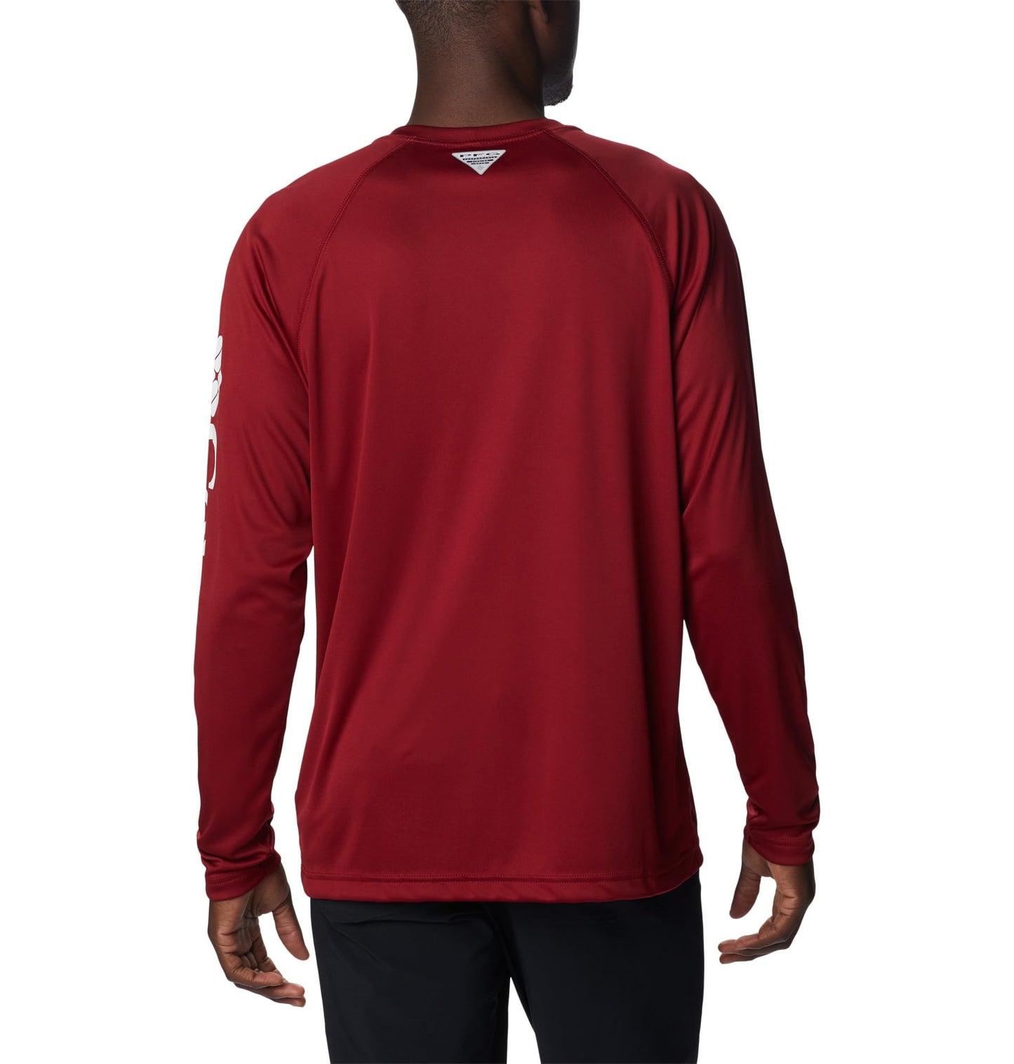 Columbia Men's PFG Terminal Tackle Long Sleeve Fishing Shirt, Beet/White Logo, X-Large