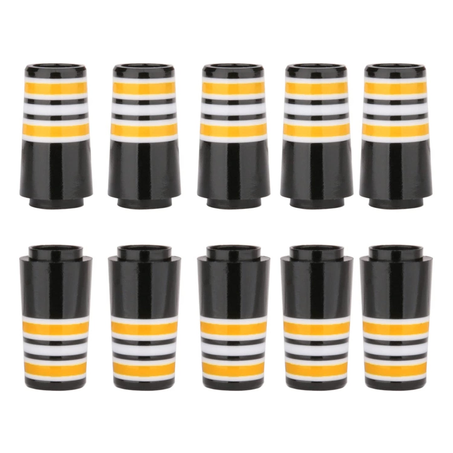 Golf Builder 10pcs Custom Tip .355 Golf Ferrules for Taper Tip Iron Wedge (Orange Ring)