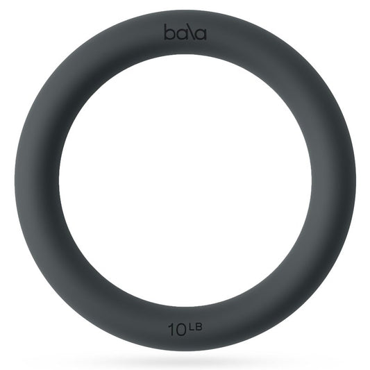 Bala Power Ring, 2-in-1 Kettlebell & Dumbbell, 10lb (Charcoal) - Full Body Home Gym Workout Equipment for Strength Training, HIIT, Pilates, & Aerobics Exercises - Fitness Equipment for Working Out