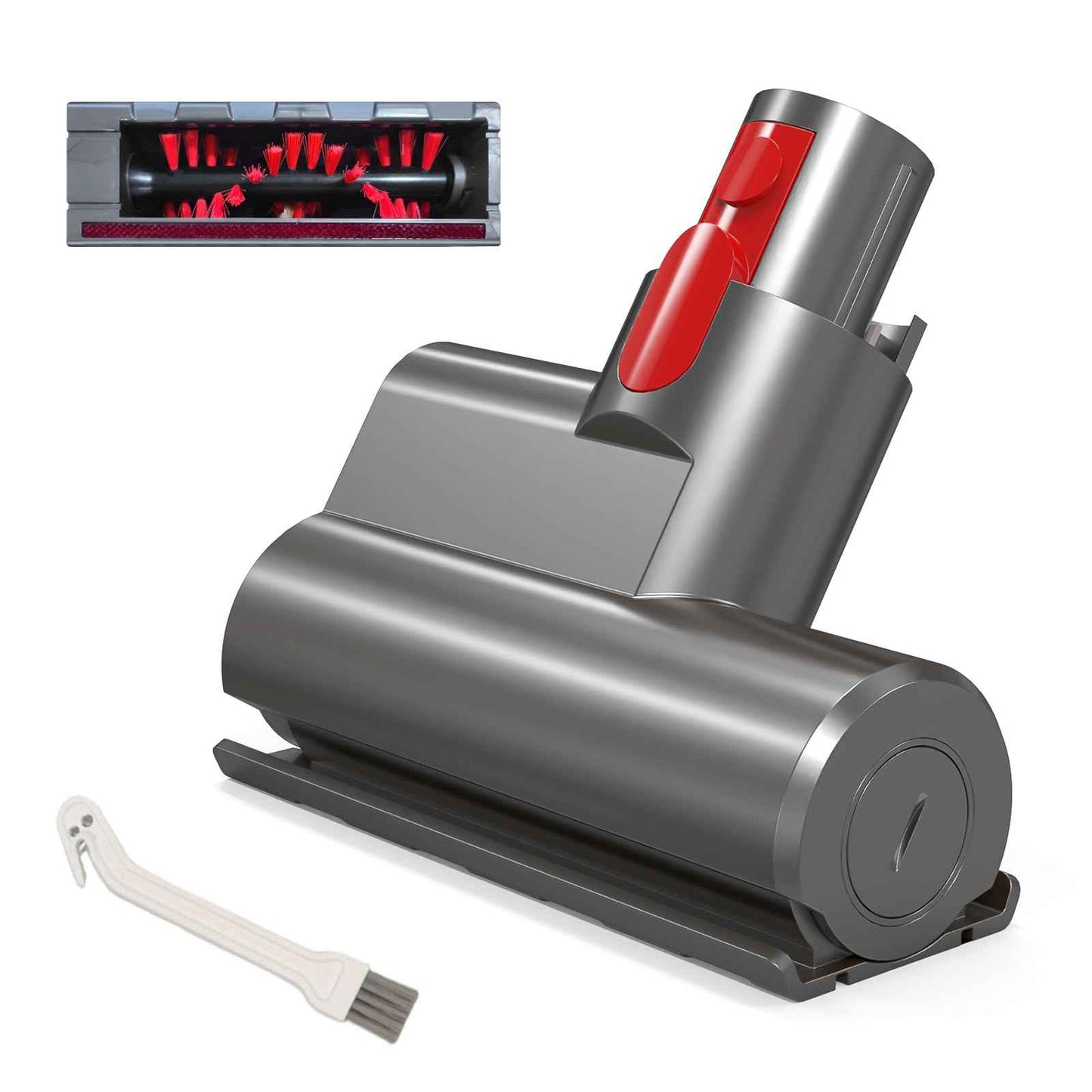 Zihvfzu Mini Motorized Brush Head Attachment for Dyson V7 V8 V10 V11 V15 Cordless Vacuum Cleaners, Upholstery, Mattress, Carpet, Couch, Car Seats, and Floor Cleaning Tool Replacement Parts