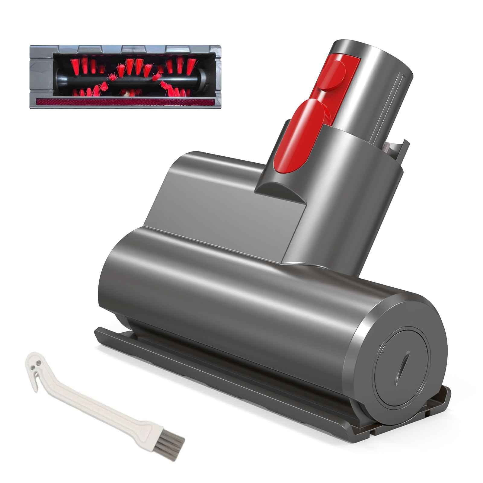 Zihvfzu Mini Motorized Brush Head Attachment for Dyson V7 V8 V10 V11 V15 Cordless Vacuum Cleaners, Upholstery, Mattress, Carpet, Couch, Car Seats, and Floor Cleaning Tool Replacement Parts
