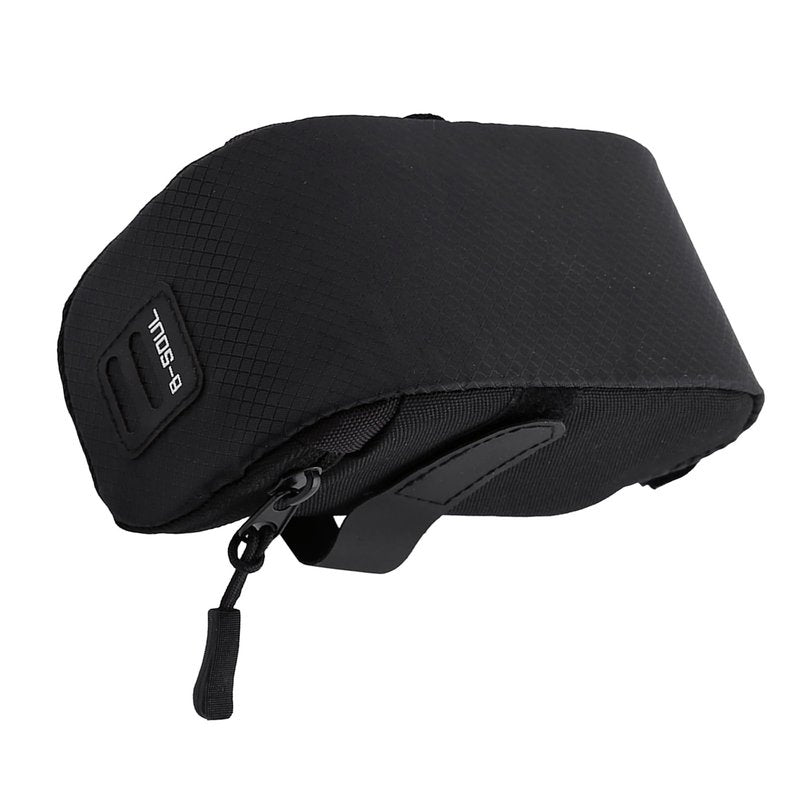 ZAWELIYO Lightweight Rear Saddle Storage Saddle Bag Cycling Seat Storage Bag bike saddle bag with light for Cycling Under Seat Black Blue Red (Black)