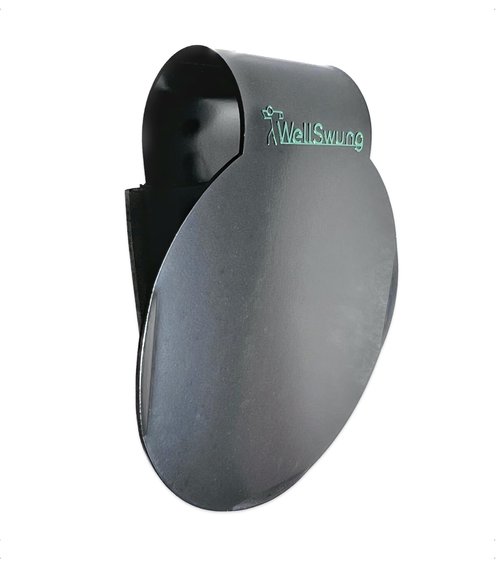 WellSwung Magnetic Golf Club Brush and Metal Landing Pad Golf Bag Clip- Strong Brush Bristles to get Deep into Club Grooves. High Power Magnet for Secure Attachment to The Metal Landing Pad.