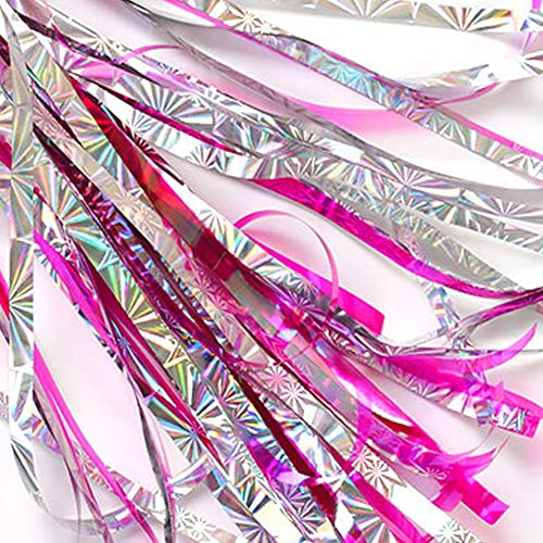 Kids Bicycle Handlebar Streamers - Hot Pink Sparkle Tassels