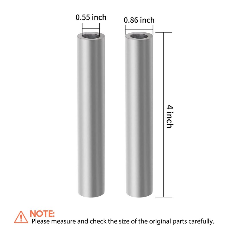 10L0L 2 Pcs Spindle Kingpin Tube for EZGO TXT Medalist 1994 1/2-2001 Gas & Electric Golf Cart, OEM# 70328G01 70328-G01