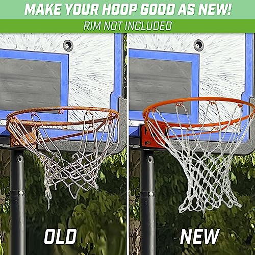 Heavy Duty Basketball Net Replacement - 12 Loops, All-Weather