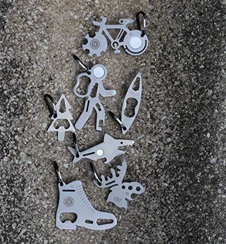 Multi-Tool Carabiners - Stainless Steel - Wolf Variation