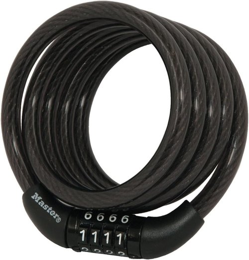 Master Lock Bike Lock Cable - Secure Combination Lock | Durable Black, 6 Feet Long