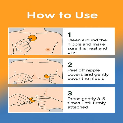 XEMtmtoa Nipple Covers for Men – Invisible No Show Sweatproof Adhesive Anti-Chafing Nipple Guards & Patches for Running, Gym, Sports & Marathon (65 Pairs / 130PCS)