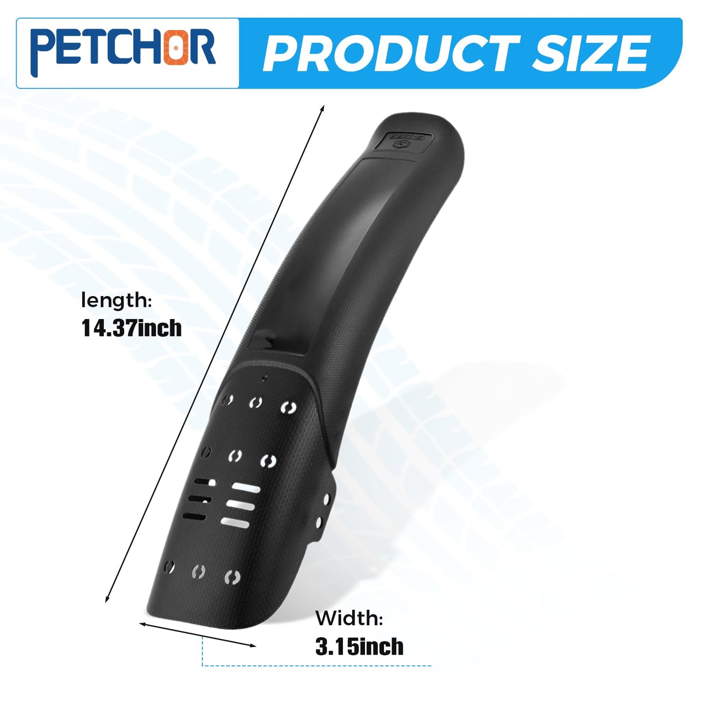 PETCHOR 2 PCS Universal Mountain Bike Fender, MTB Bicycle Mudguard, Front and Rear Fenders Mud Guard, 14.37" Length 3.15" Width