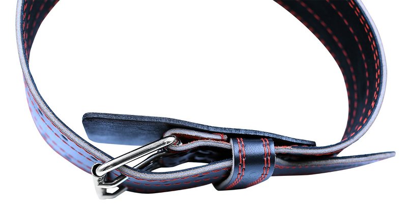 Weight Power Lifting Belt 4” Wide Cobra Grips Premium Genuine Leather Belt for Men & Women Adjustable Weightlifting Back Support (RED, X-Small 23"-31")