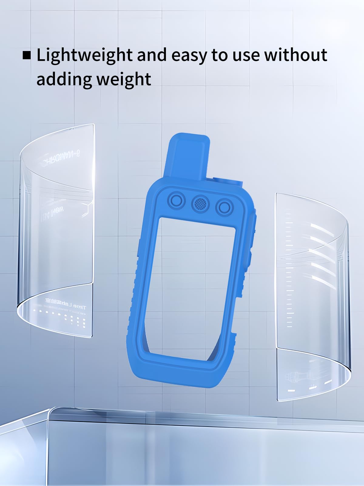 Case for Garmin Alpha 200i/Alpha 300i Dog Tracking, WUNIAK Soft Silicone Protective Portable Scratch Shock Resistant Shell Case with Screen Protector for Garmin Alpha 200i/Alpha 300i，Blue