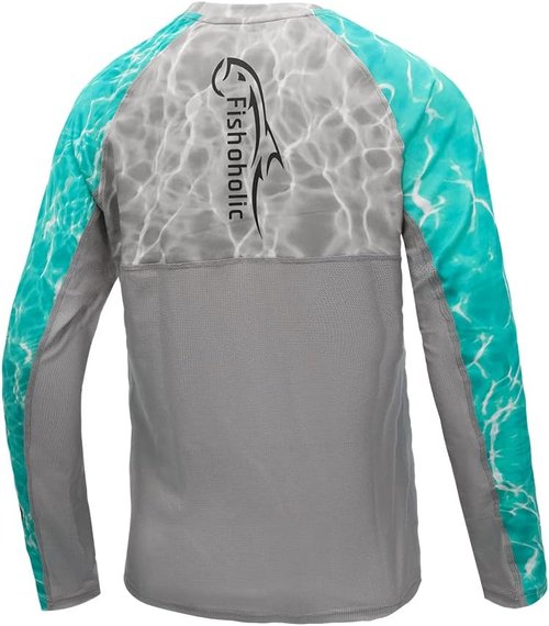 Fishoholic UPF 50 Women's Performance Fishing Shirt - Long Sleeve - Quick-Dry Breathable Sun Protection