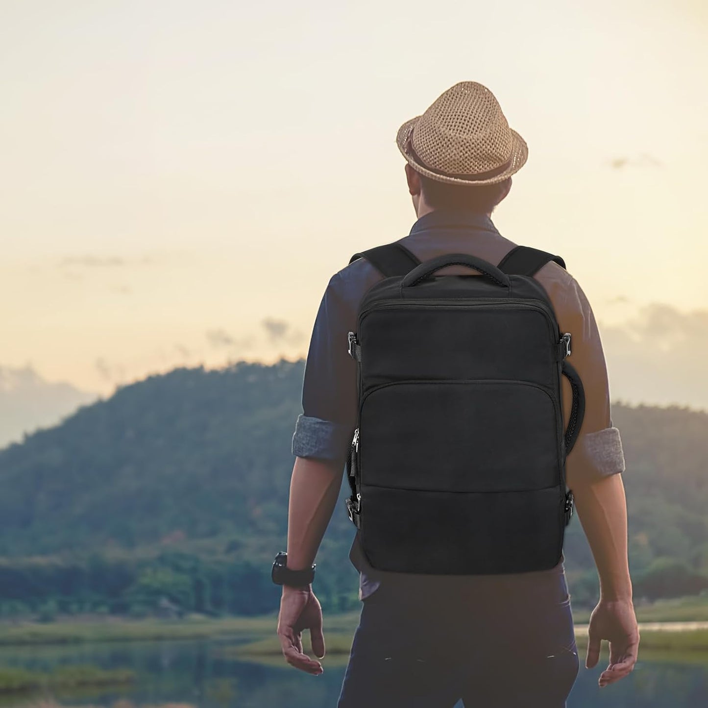 Snoffic Travel Backpack | Waterproof Laptop Bag with USB Charging Port | 17-Inch Carry-On for Men & Women